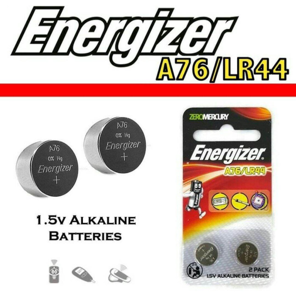 Battery Baterai Energizer A76 BP2 LR44 1.5V Multi Fungsi