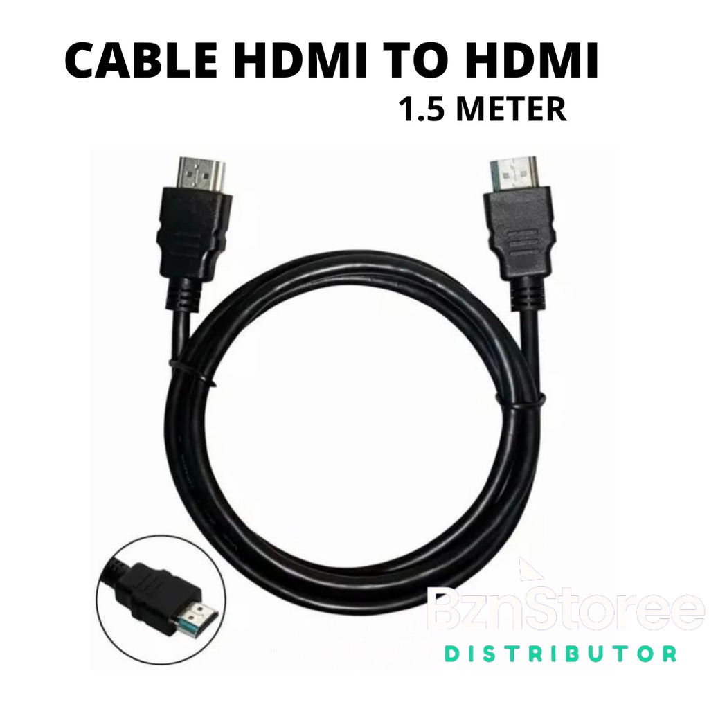 Kabel hdmi 1,5meter / KABEL HDMI STANDARD MURAH 1.5Meter /HDMI TO HDMI / Kabel HDMI Hitam 1.5m / Kab