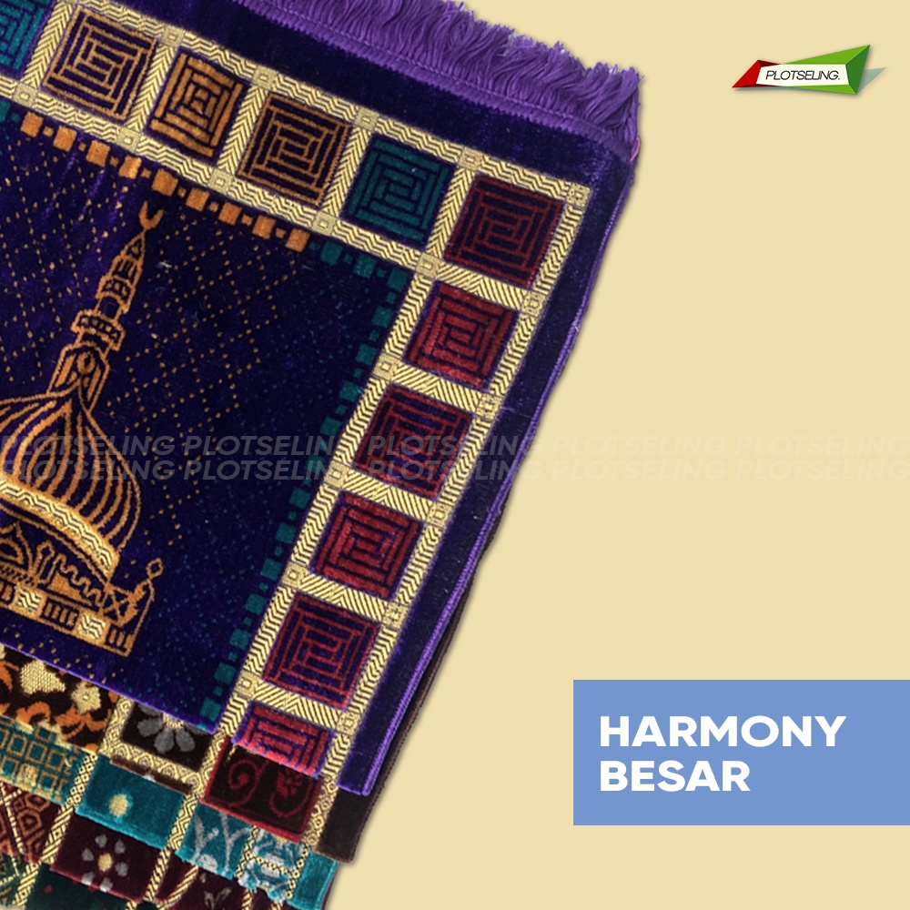 Sejadah Turkey Besar Dewasa AZAD HARMONY Ukuran 68 x 110 cm Sajadah Traveling Motif Sholat Hari Raya Sajadah Haji Umroh