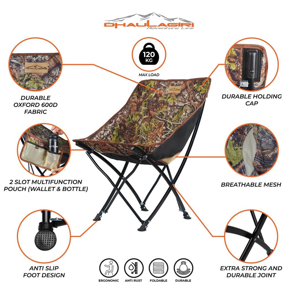 Kursi Outdoor Lipat Dhaulagiri Folding Chair FC 700