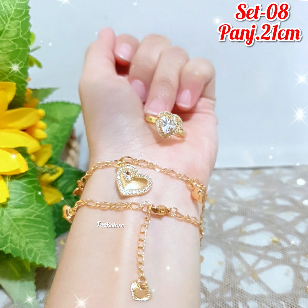 PROMO SET GELANG WANITA XUPING GRATIS CINCIN