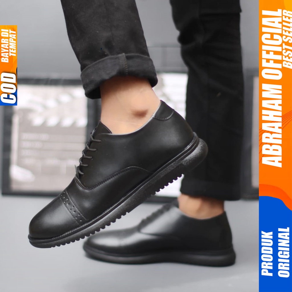 Sepatu Formal Pria Kulit Pantofel Kerja Kantor Oxford Casual Original Abraham JIGEN