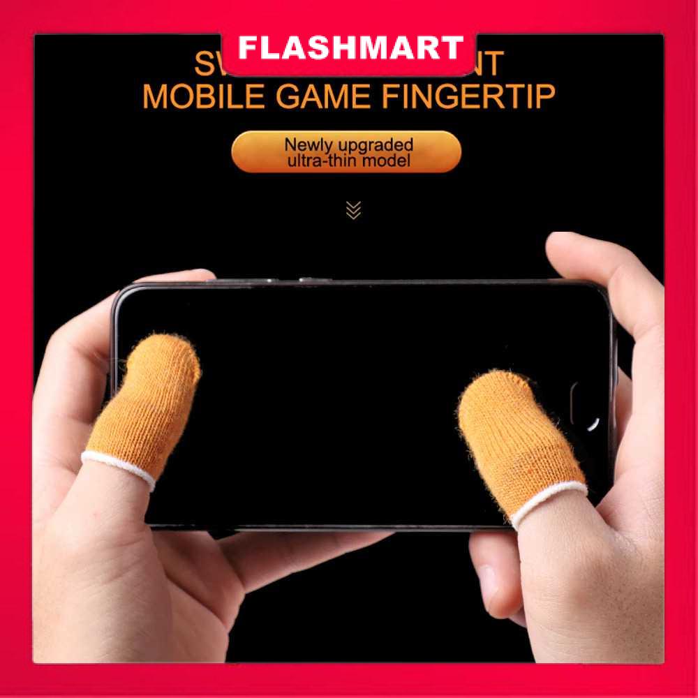 Murah Lebay Flashmart Sarung Tangan Jari Gaming Control Touchscreen 1 Pair - V12