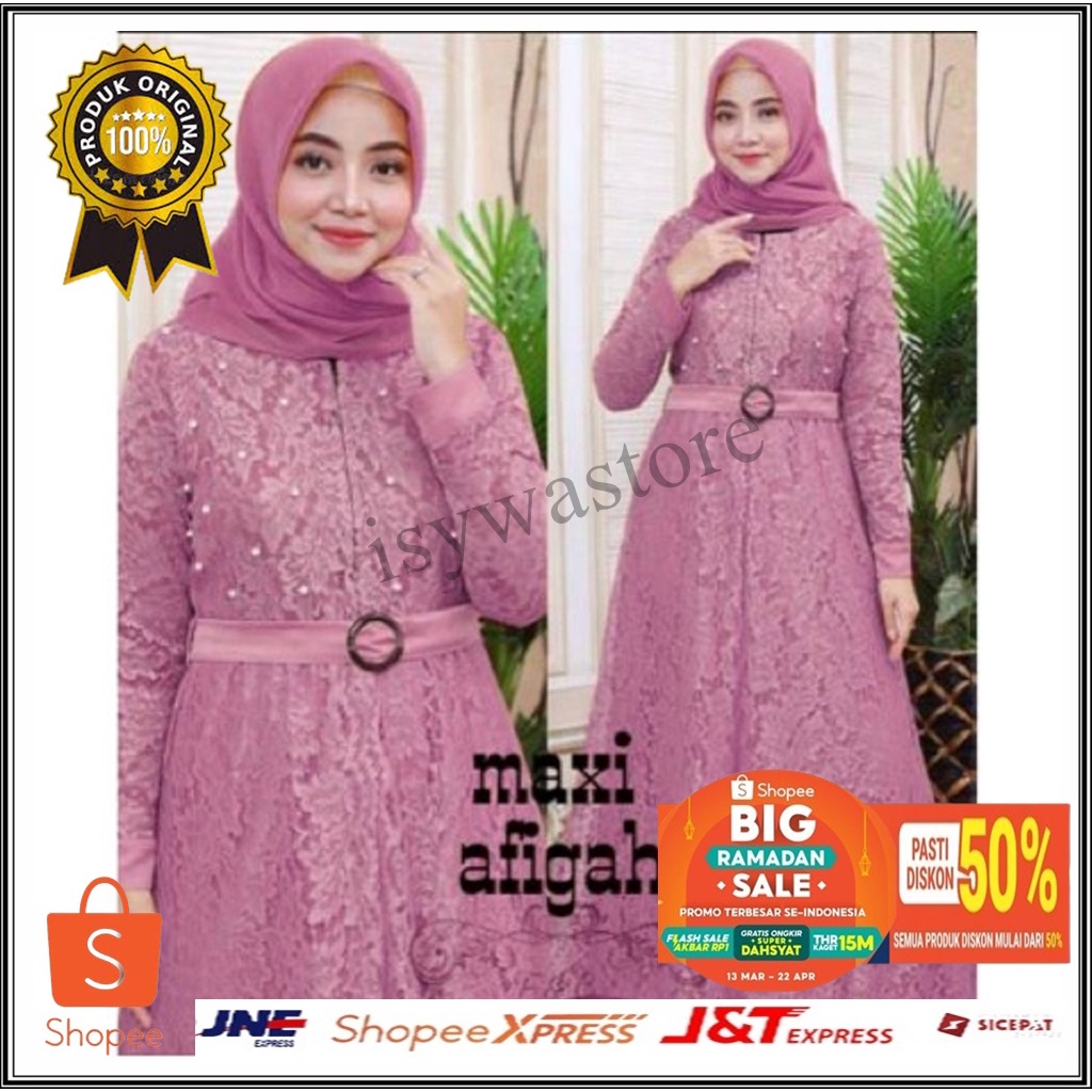 GAMIS BRUKAT TERBARU 2021MEWAH REMAJA UNTUK LEBARAN KEKINIAN LD 110 TERMURAH LAURA PARTY DRESS CAPE