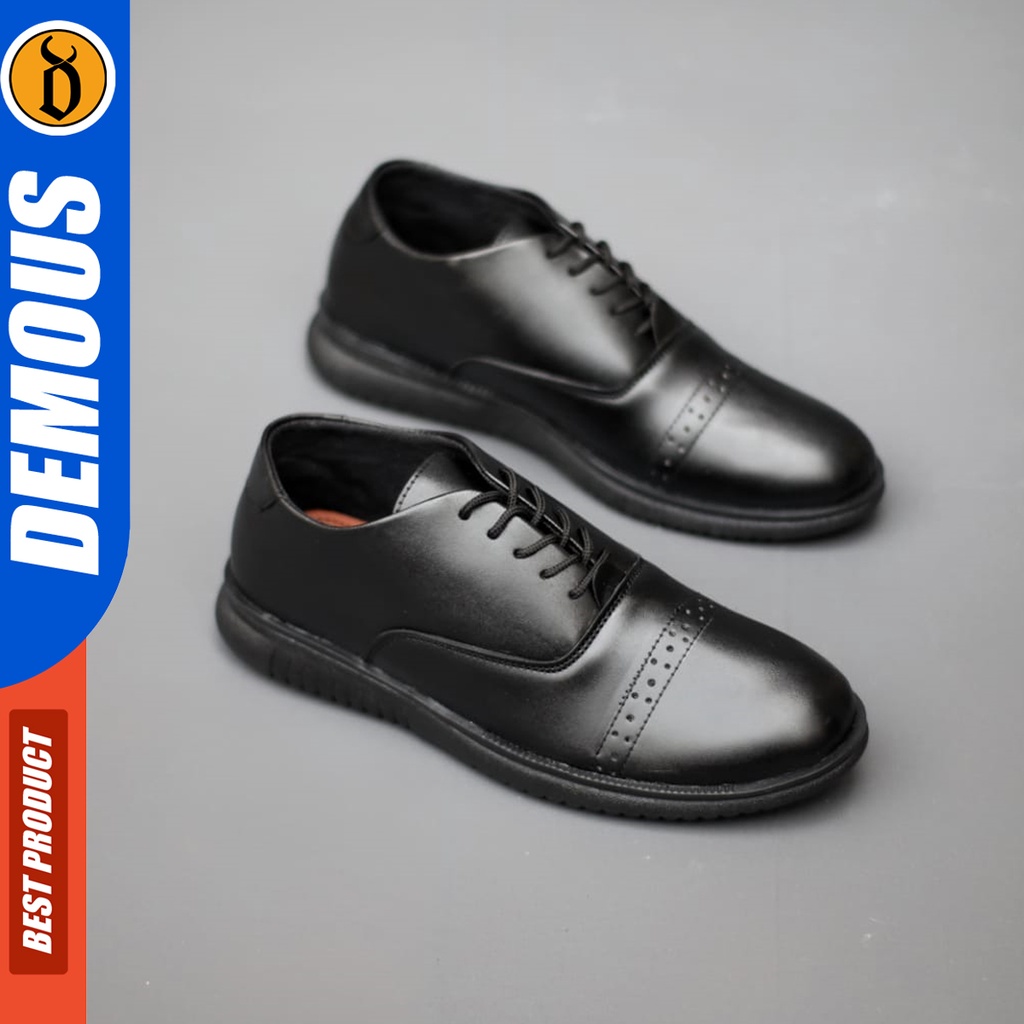 DEMOUS Abysmal - Sepatu Pantofel Formal Docmart Low Boots Kerja Pria