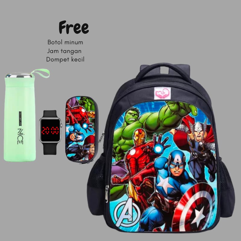 Backpack Robot Terbaru Anak Laki Laki Fashion Ala Korea/Tas Ransel Fashion Sekolah Anak Laki Laki PAUD TK SD Marvel Super Hero