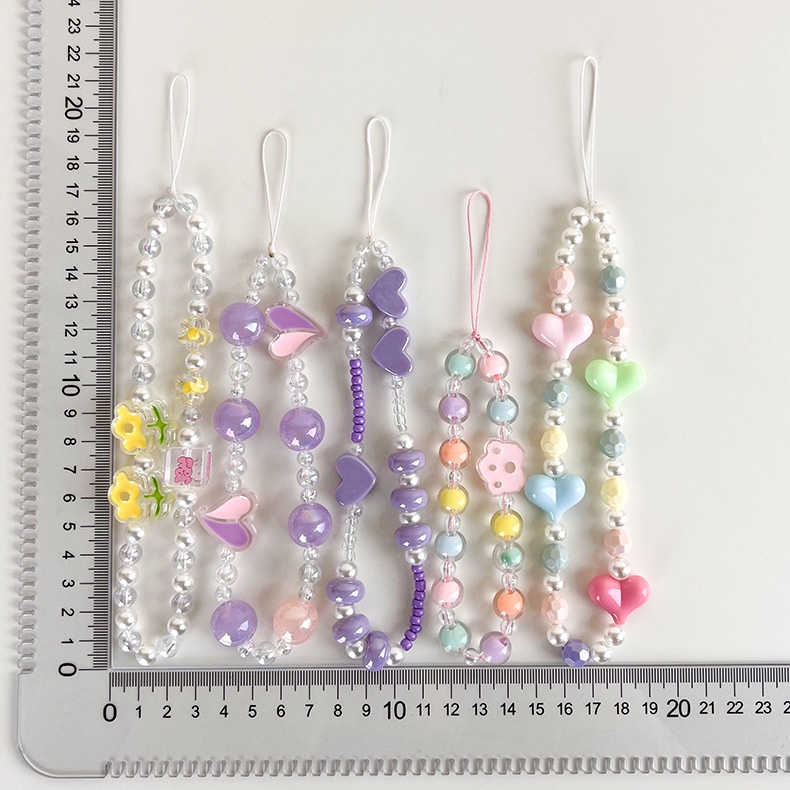 REEVE BEADS PHONE STRAP TALI HANDPHONE GANTUNGAN HP MANIK-MANIK MANIK RANTAI CHAIN iPHONE WARNA WARNI LUCU CUTE KOREA KEYCHAIN CANDY COLOR  KUNCI PHONE