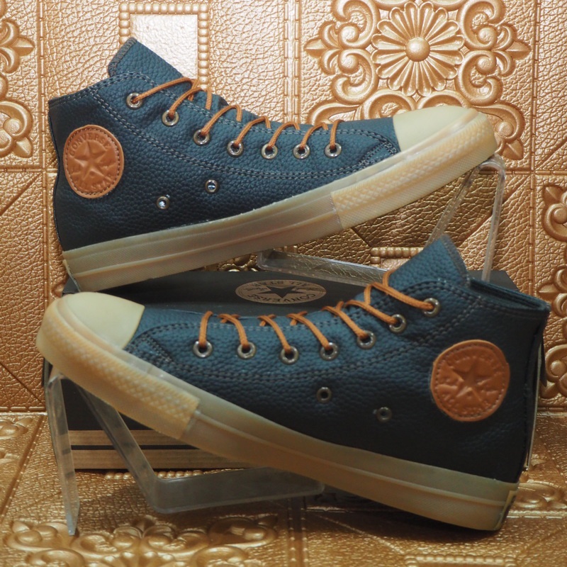 SEPATU SNEAKERS PRIA HIGH BAHAN KULIT SINTETIS HITAM TINGGI