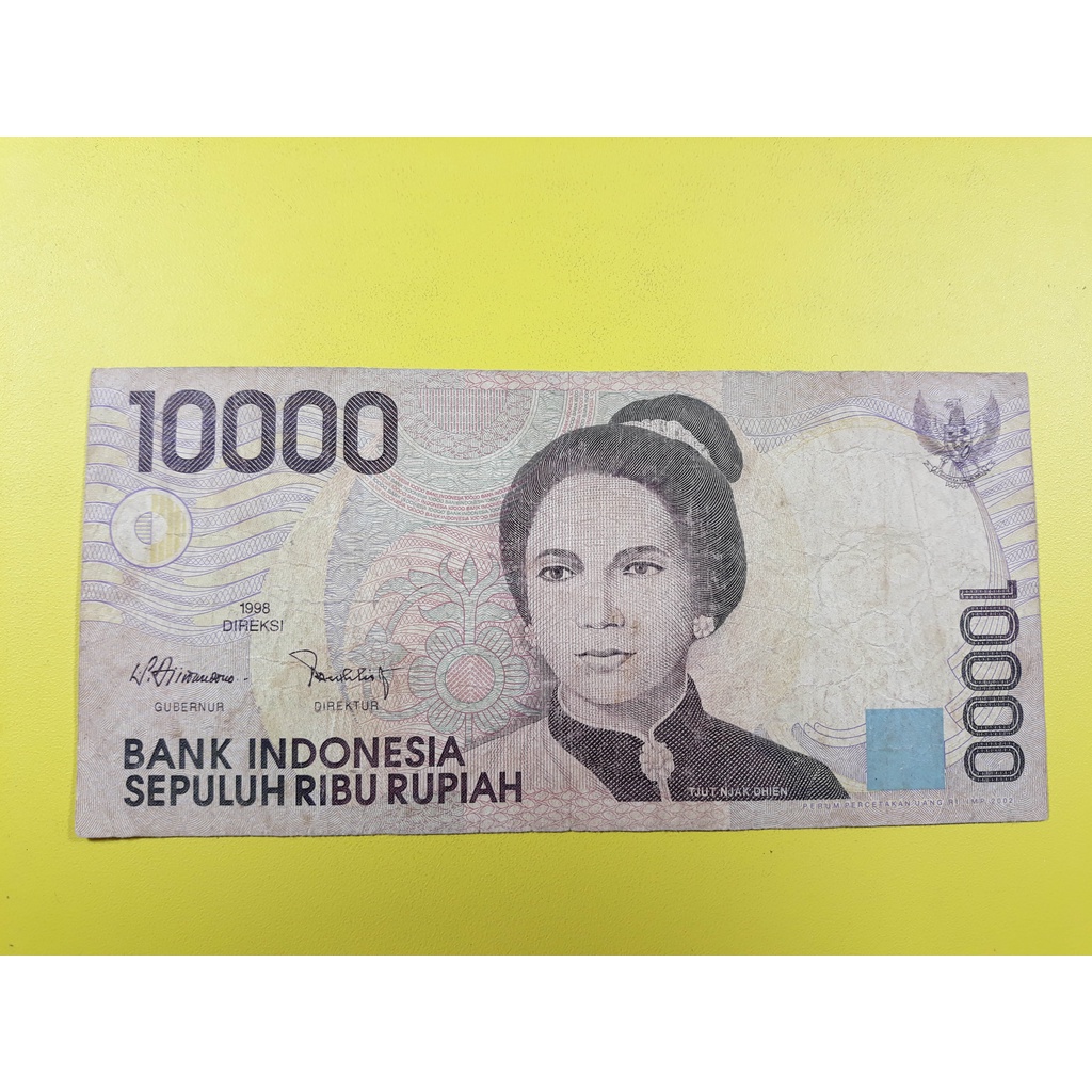 Uang Kuno Indonesia 10000 Rupiah Tahun 1998 F