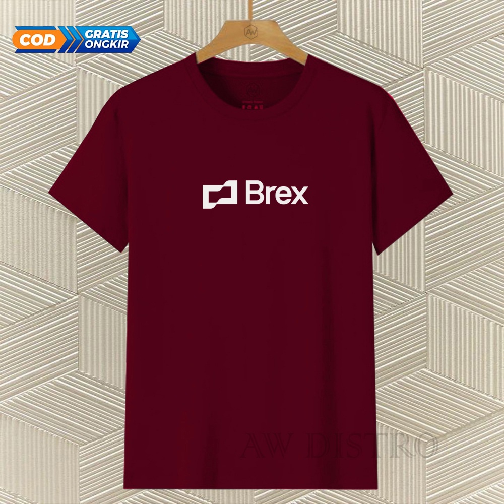 COD Baju Kaos Distro Brex Text Putih Premium Quality Lengan Pendek