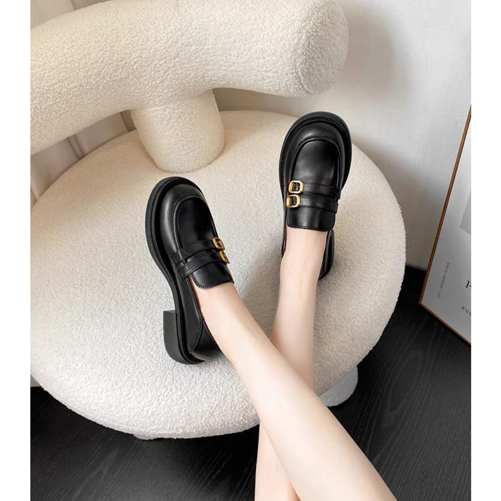 Sepatu Wanita Loafers Docmart / Sepatu Kerja Slip On Korea Harazuka GPR 277