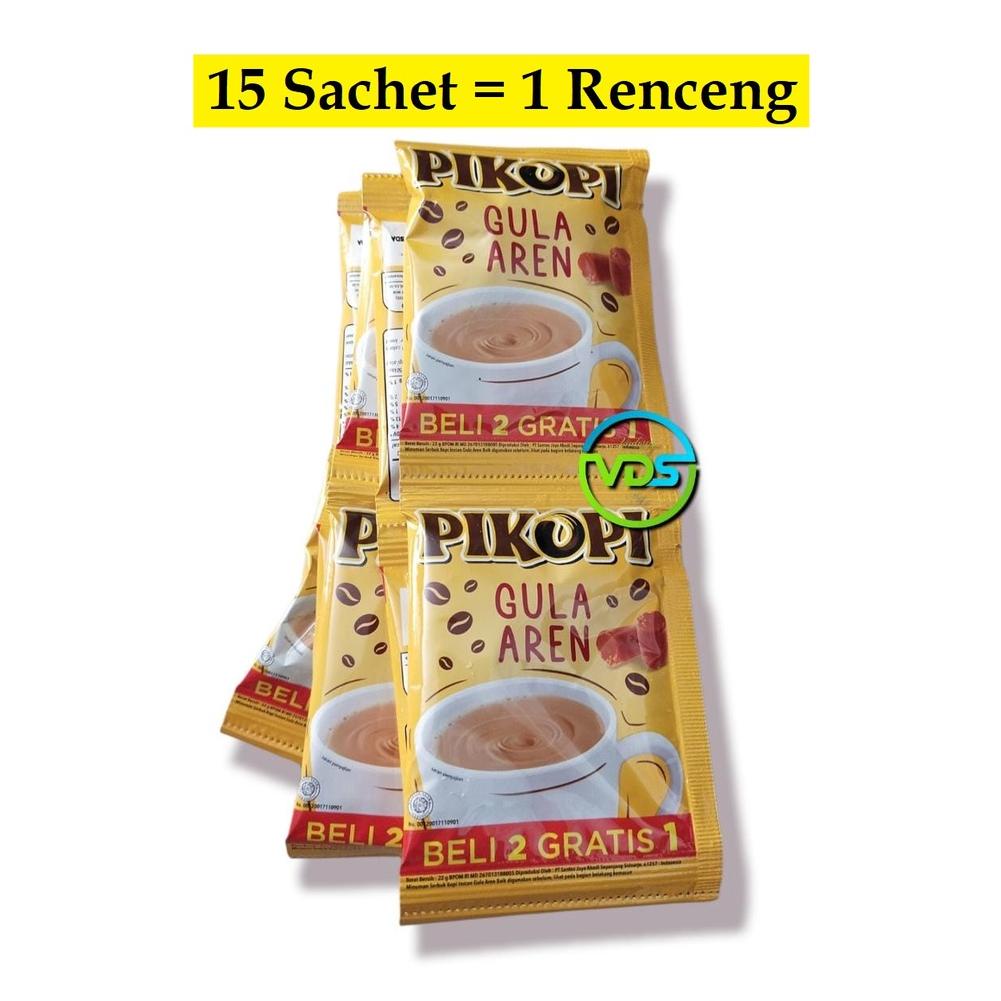 

⚡GROSIR⚡ PIKOPI Gula Aren 15 Sachet Produk Kopi Kapal Api (1 Renceng)