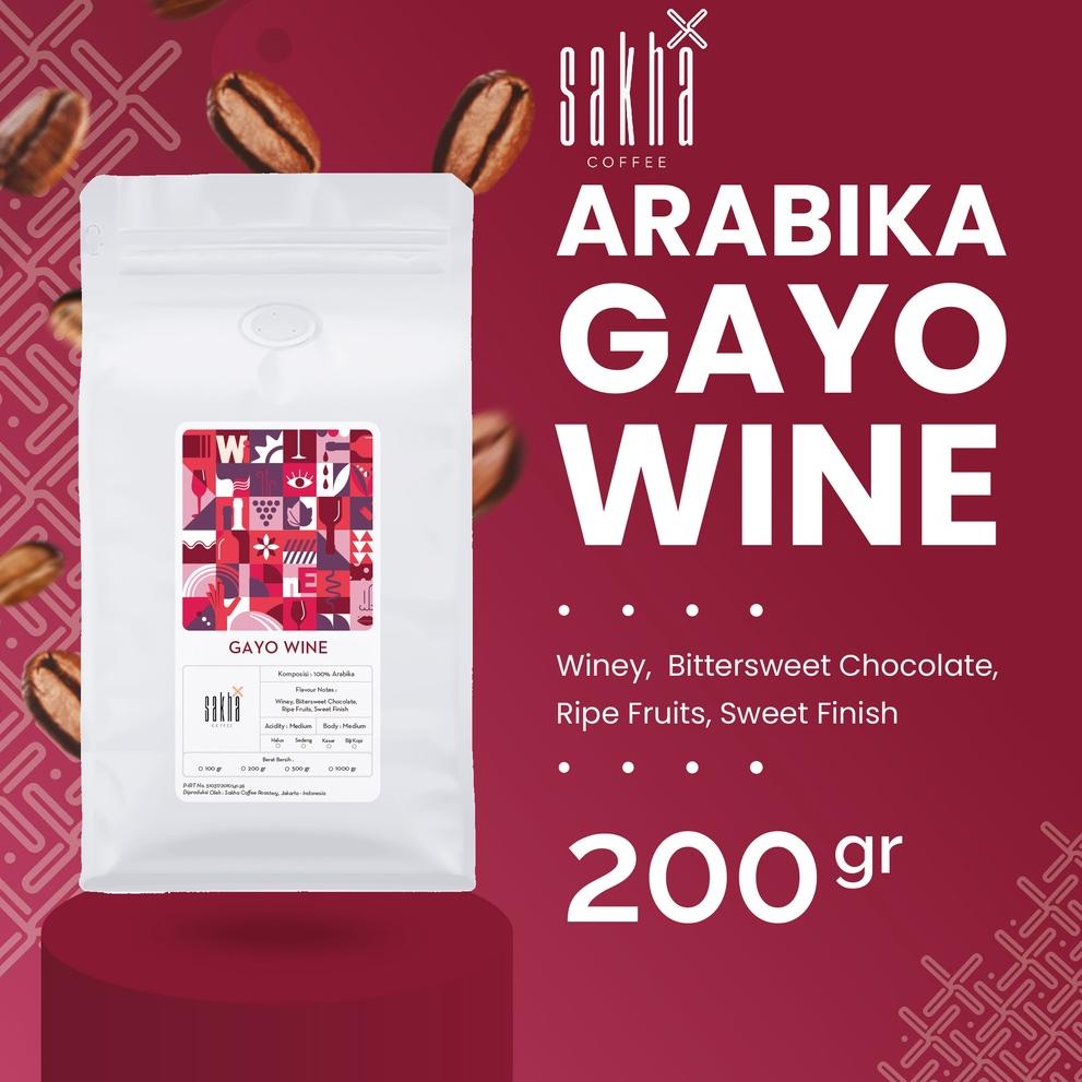 

>D2289) ⭐⭐⭐⭐⭐ Kopi Arabika Gayo Wine Arabica Coffee 200gr Sakha Roastery Biji Bubuk Coffe Manual Brew