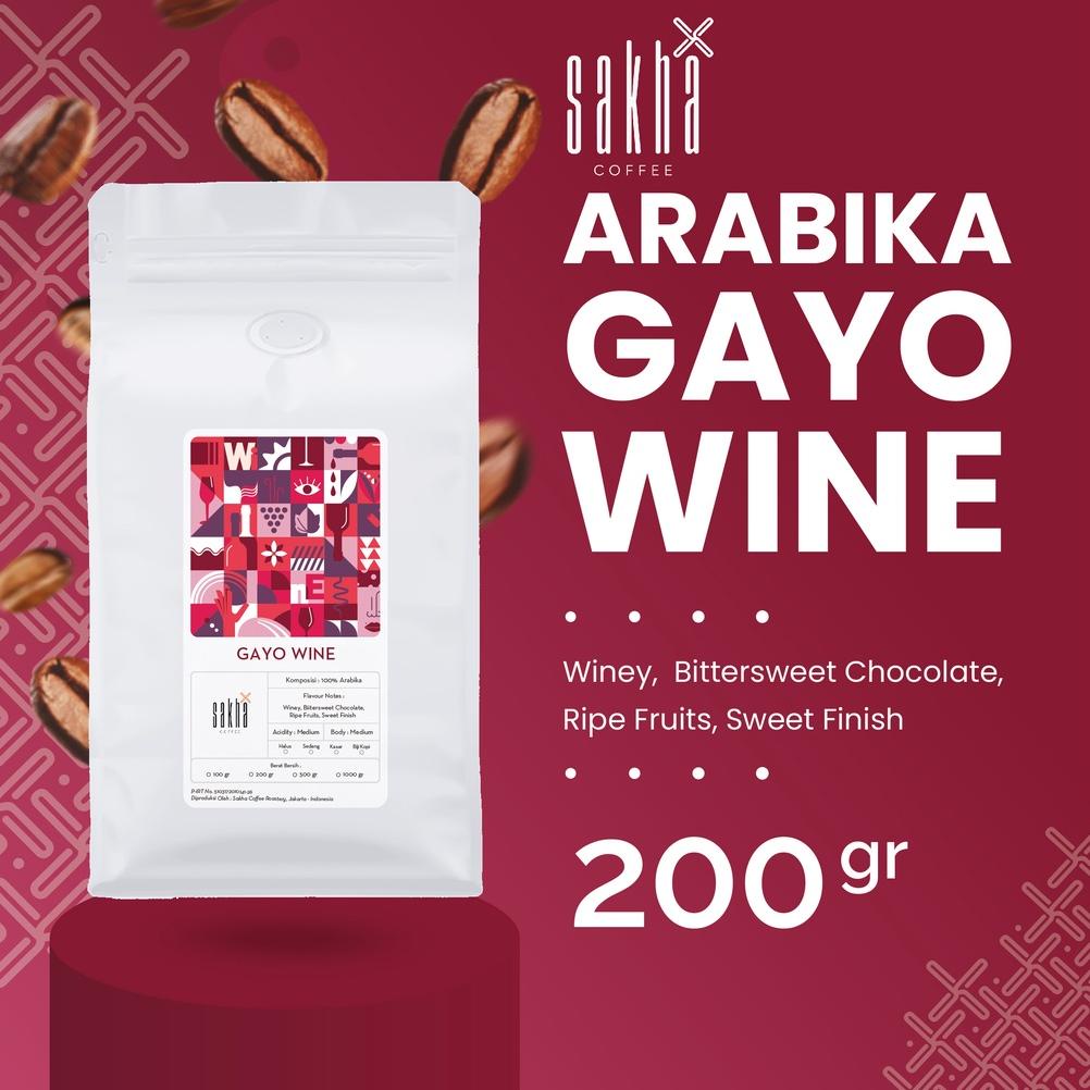 

8.8 Kopi Arabika Gayo Wine Arabica Coffee 200gr Sakha Roastery Biji Bubuk Coffe Manual Brew