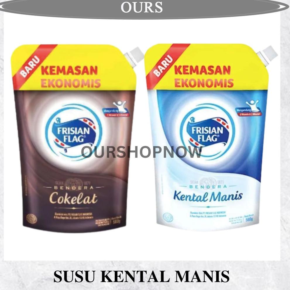 

>V44859) Frisian Flag Susu Kental Manis Putih Pouch 545G