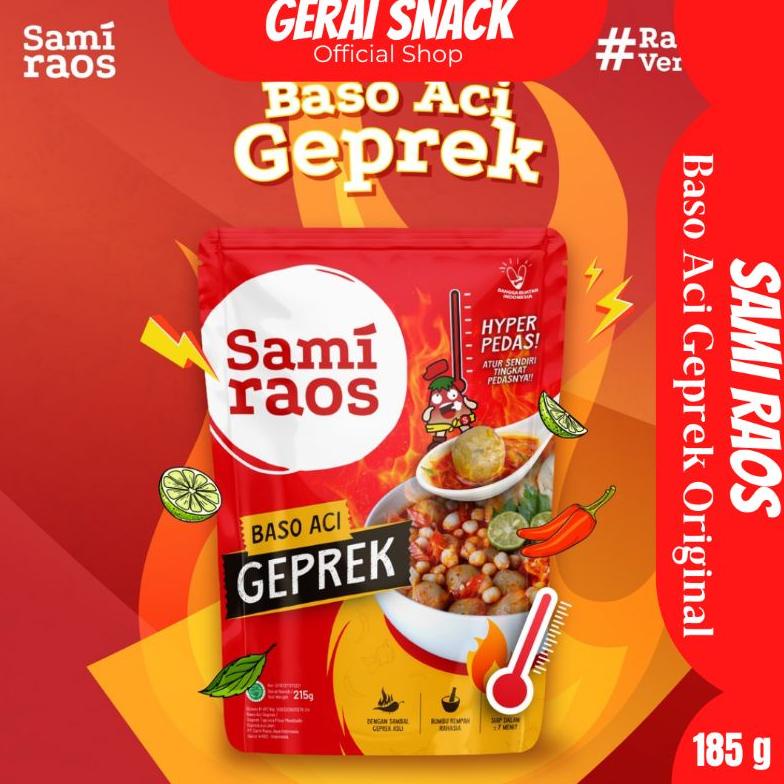 

✨ 7.7 Baso Aci Geprek Sami Raos Pedasnya Juara Khas Garut Best Seller (240gr)