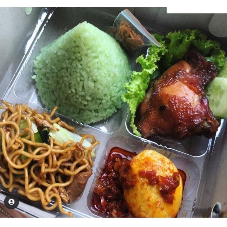 

《packingaman》 Nasi Box isi 4 Tumini Halal Enak Murah Free Stiker