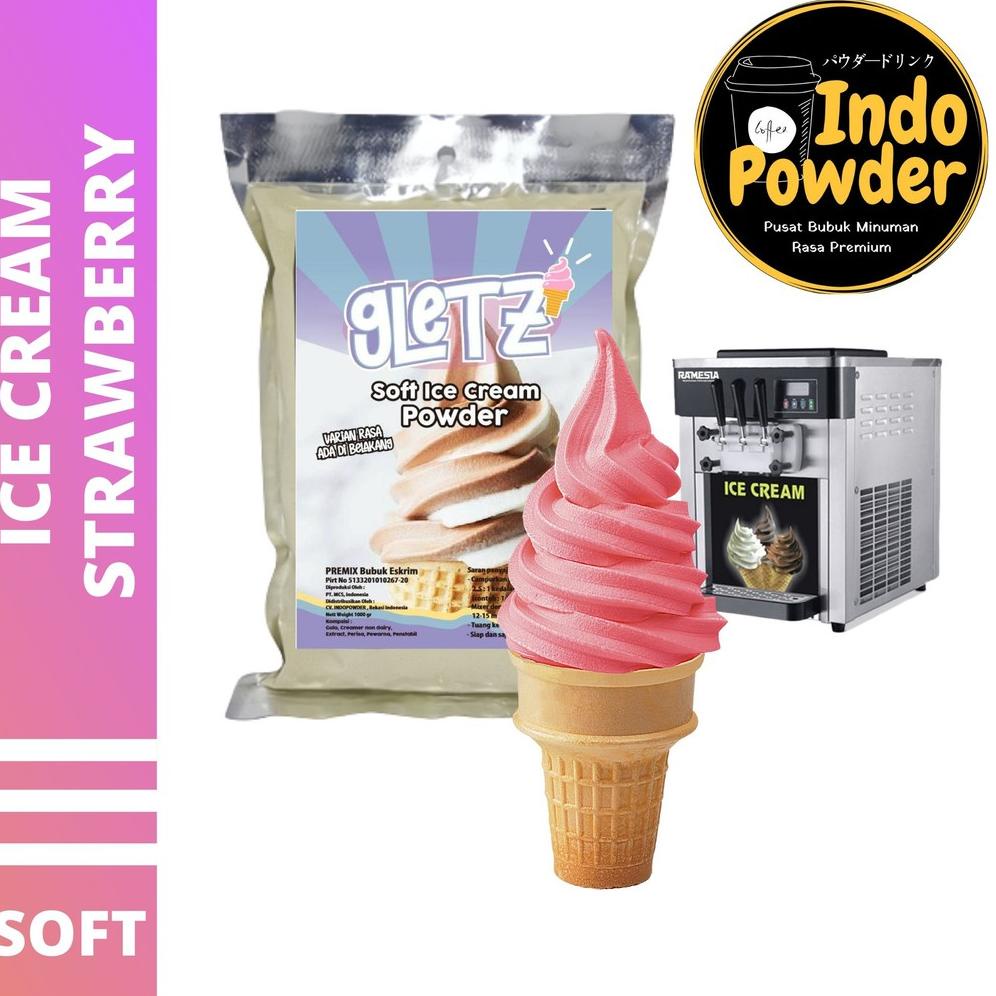 

Terlaris SOFT ICE CREAM STRAWBERRY 1Kg - Bubuk Es Krim STRAWBERRY - Bubuk Es Krim - SOFT ICE CREAM Powder