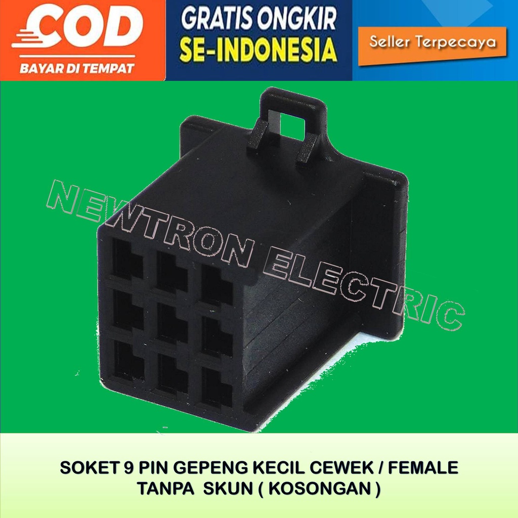 SOKET 9 PIN FEMALE HITAM SOKET KABEL 9 PIN FEMALE HITAM SOKET KABEL 9 PIN GEPENG KECIL