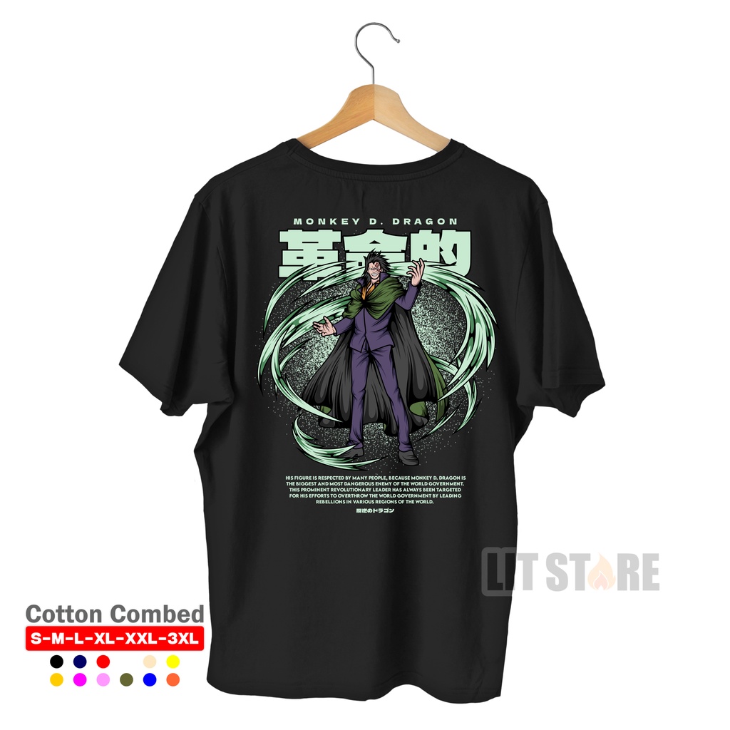 LITSTORE Kaos Anime One Piece Monkey D Dragon One Piece Collection V1