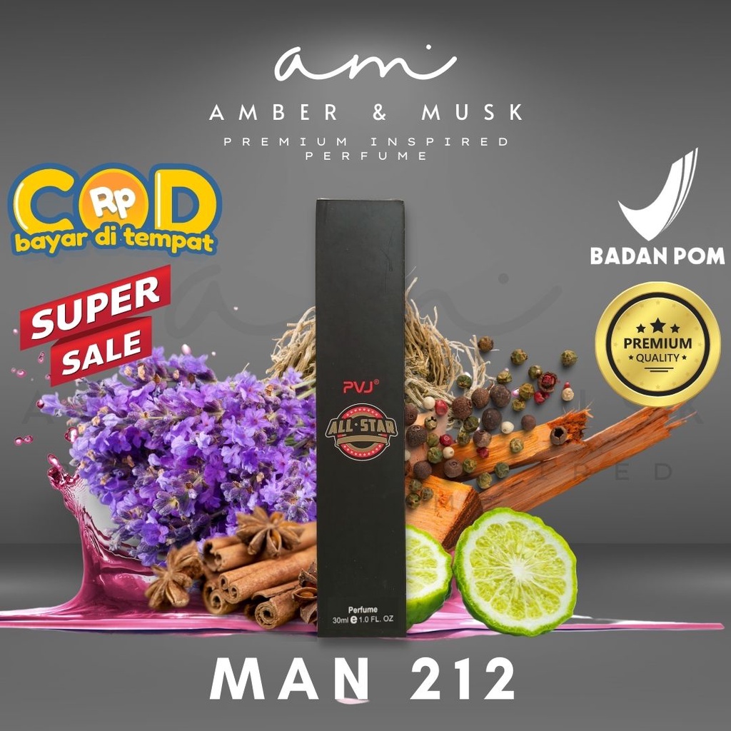 PARFUM MAN 212  | PARFUM BPOM  | JERUK AKAR WANGI | AMBER&MUSK x PVJ PARFUM ALL STAR | PARFUM | PARF