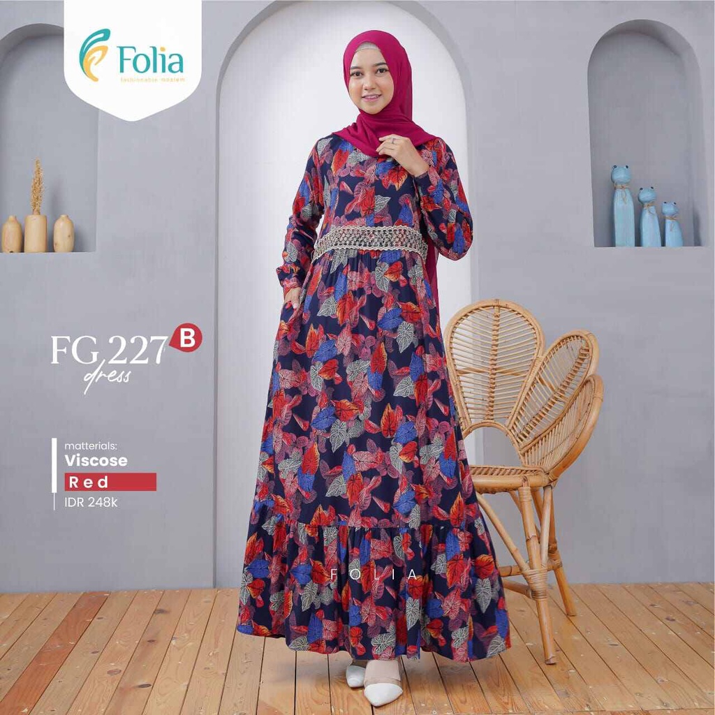 Gamis Dress Folia FG227 Terbaru