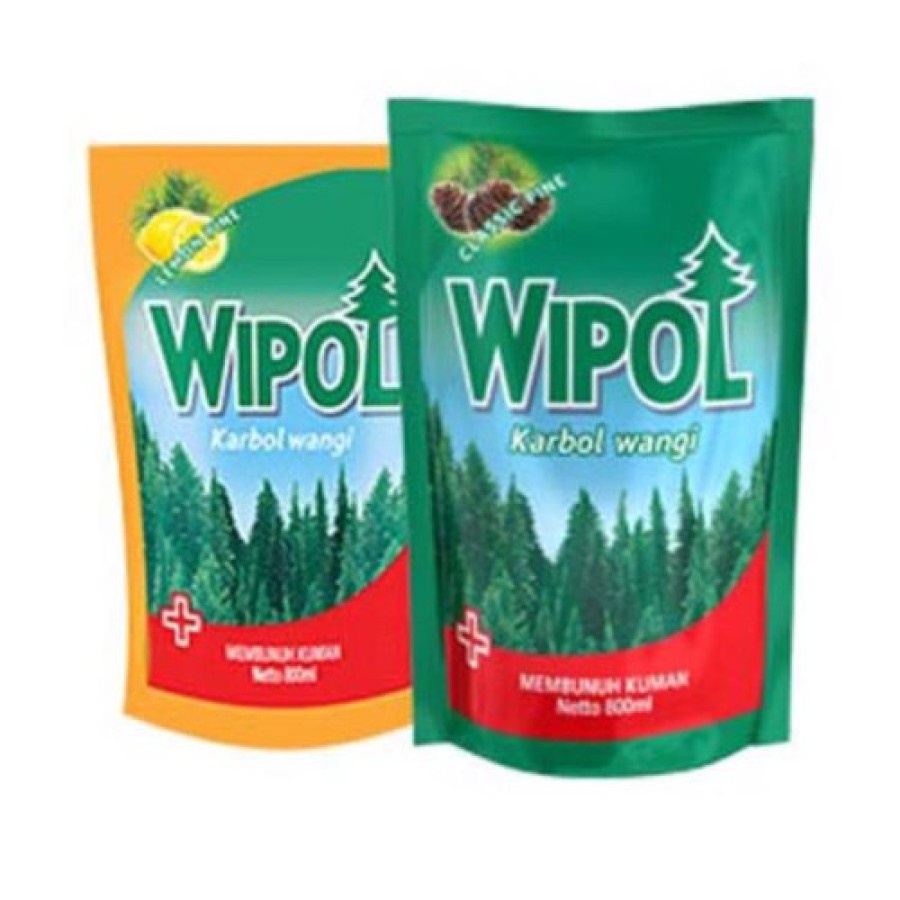 WIPOL Karbol Cemara / Lemon / Sereh Cairan Pembersih Lantai Reffil / Botol 450ml 450 ml / 750ml  750