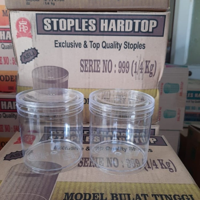 SN70- Toples Kue Kering Plastik Hardtop 999/Tabung - 250 gr TERBARU