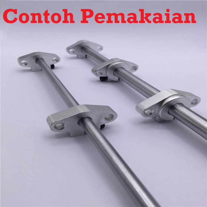 [HAEBOT] Shaft Support As Holder Bracket SHF10 10mm Dudukan Linear Rail Guide Optical Axis Besi Polos Vertikal Ball Bearing As Rod Besi CNC 3D Printer Mekanik Slider