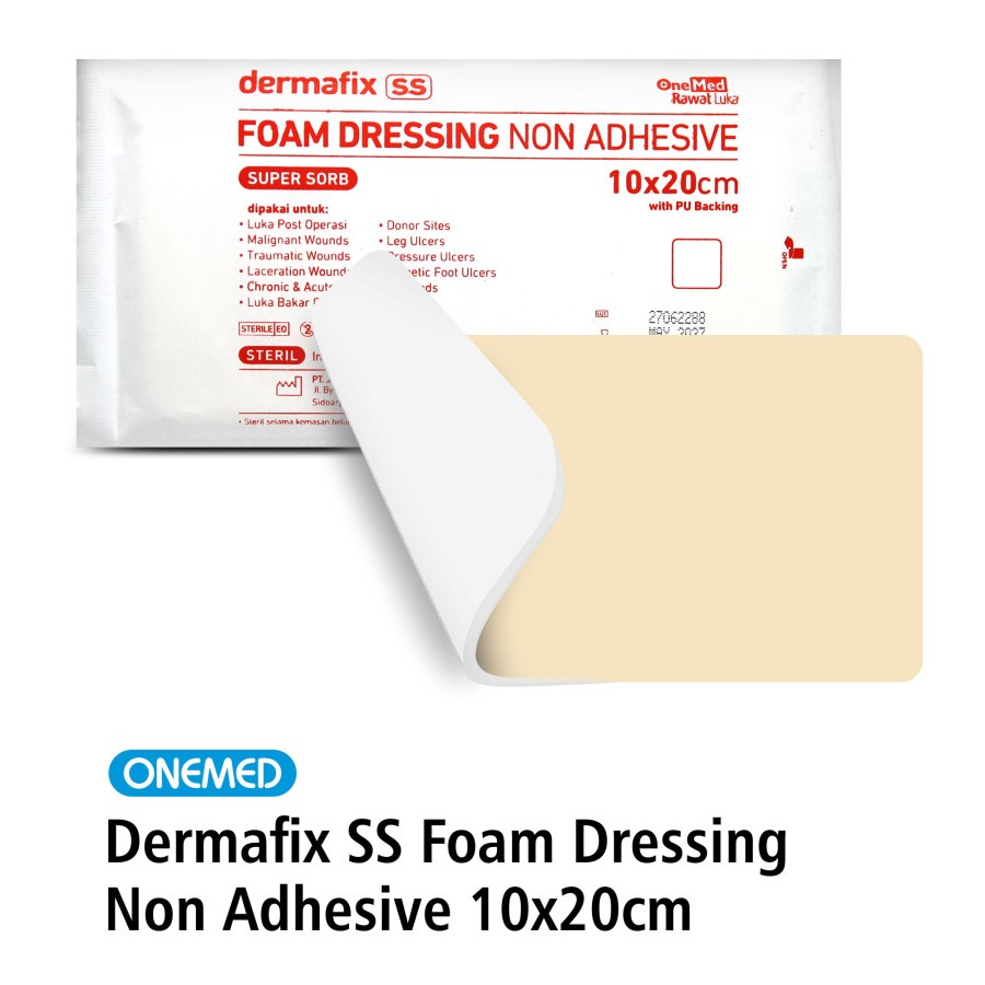 Foam Pad / Dermafix SS Foam Dressing Non Adhesive 10 x 20cm OneMed