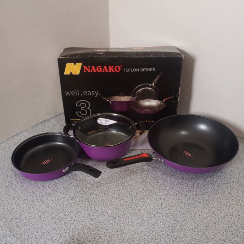 PANCI SET NAGAKO ISI 3 TEFLON SERIES NEW!!