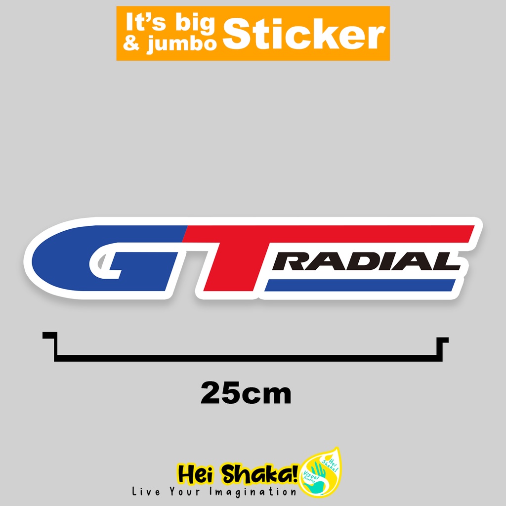 

Stiker GT Radial Ukuran Besar Sticker Racing Bahan Vinyl Anti Air
