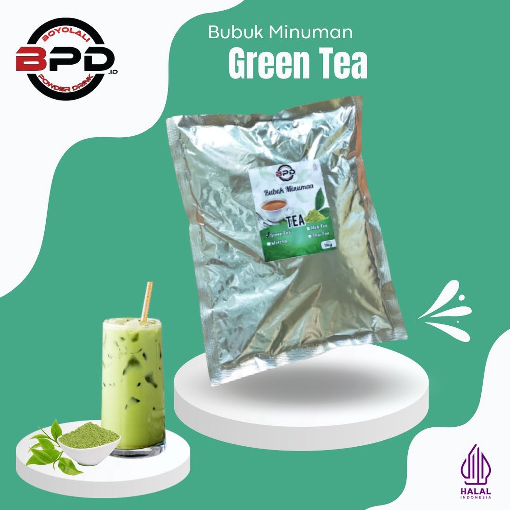 BUBUK MINUMAN RASA TEH 1KG / SERBUK MINUMAN RASA GREEN TEA / BUBUK MINUMAN ANEKA RASA / BUBUK MINUMA