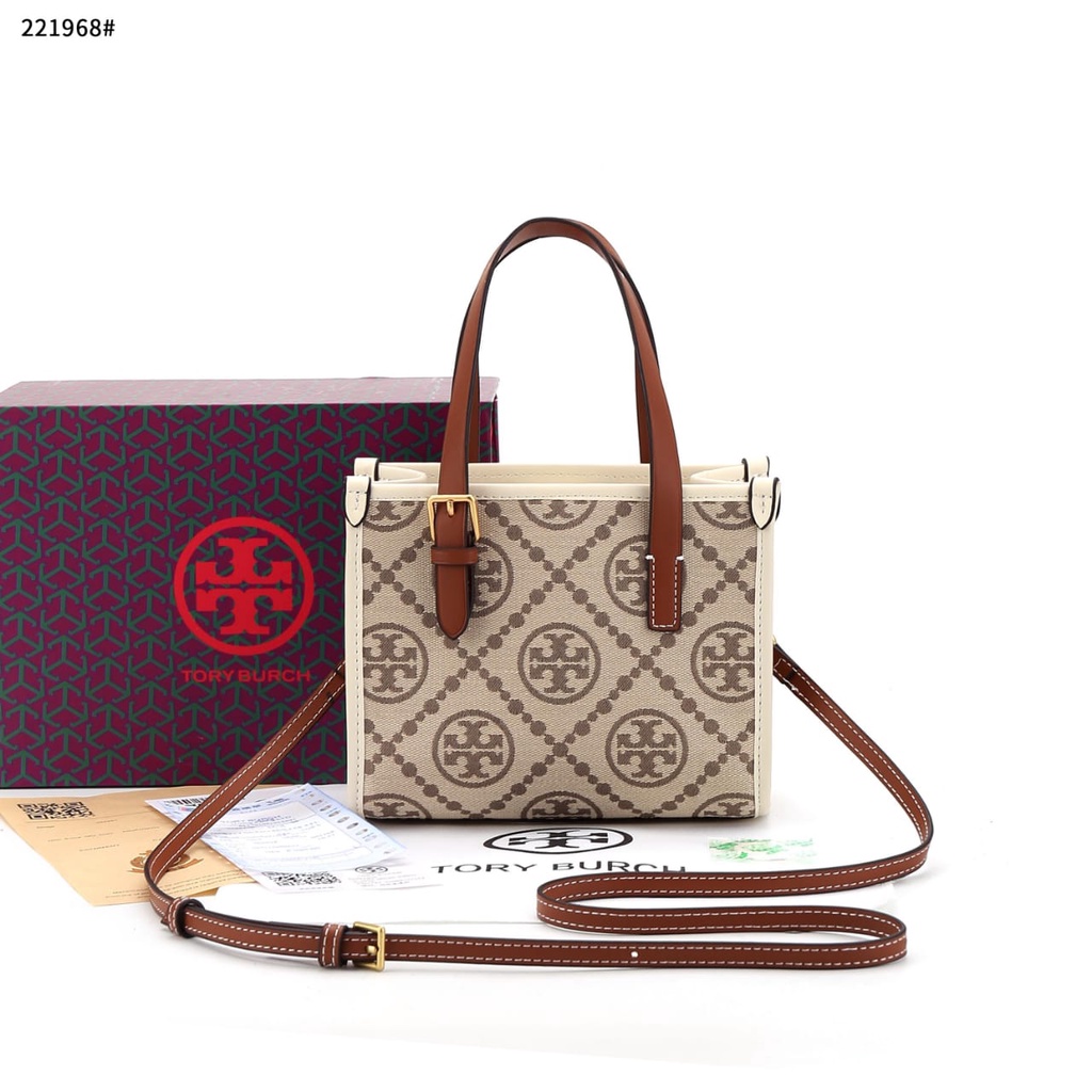 Mini T Mono Tote Bag's Gold Hardware 221968