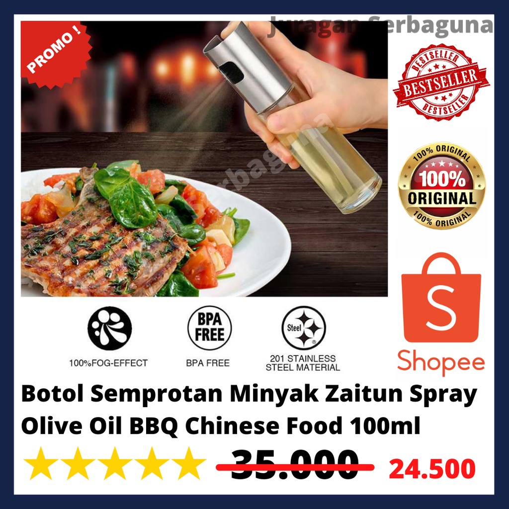 Botol Semprotan Minyak Zaitun Spray Olive Oil BBQ Chinese Food 100ml