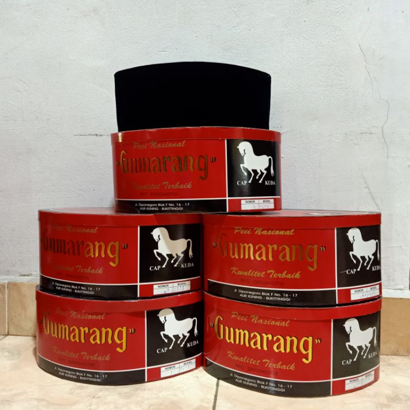 [Bisa COD] Peci Nasional Gumarang Asli Bukittinggi Songkok Hitam Polos Termurah Peci Tegak Kualitas 