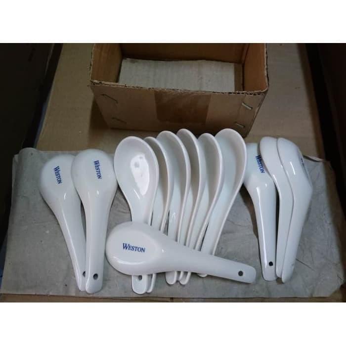 1 Lusin (12Pcs) Sendok Bebek Keramik Weston /Sendok Bebek Keramik