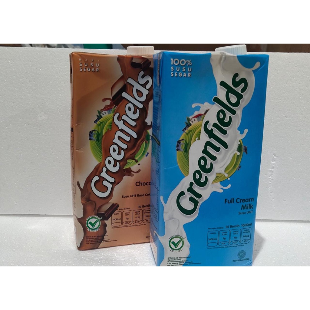 

UHT GREENFIELDS FULL CREAM DAN COKLAT 1L