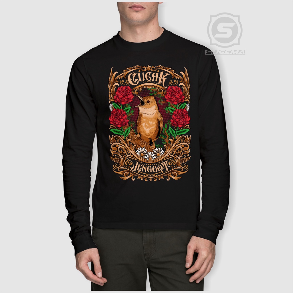 Kaos Burung Cucak Jenggot - Burung Kicau Cucak Jenggot Lengan Panjang