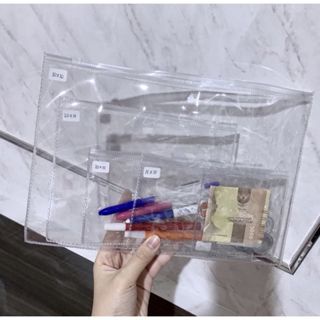 SC✌PO1119 Travel Pouch Ziplock Bening Masker Zipper Bag Transparan Serbaguna Kantong Makeup