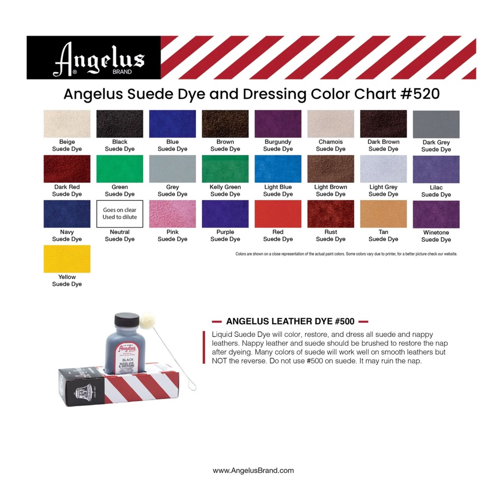 Angelus Leather Finishes Suede Dye &amp; Dressing 3oz 90ml