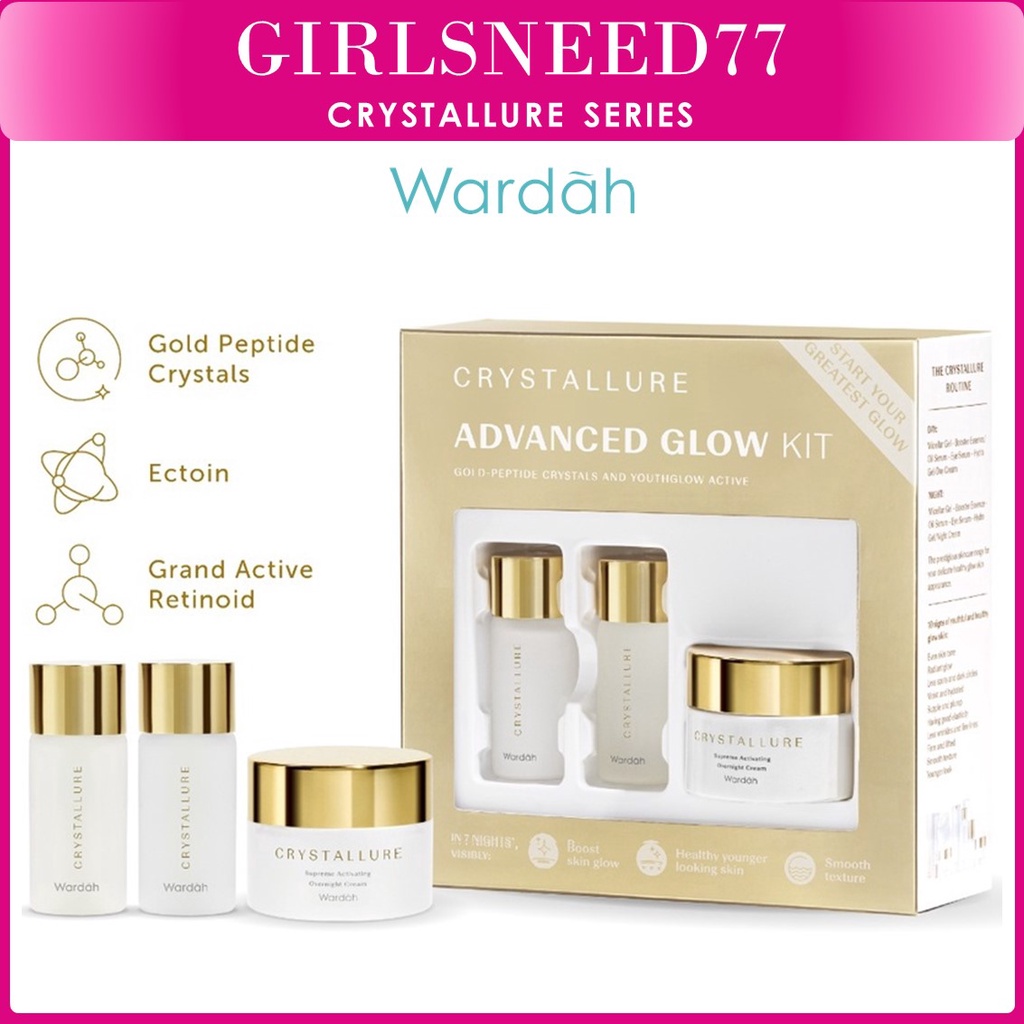 Crystallure by Wardah Advanced Glow Kit (Produk antiaging untuk kulit glowing)