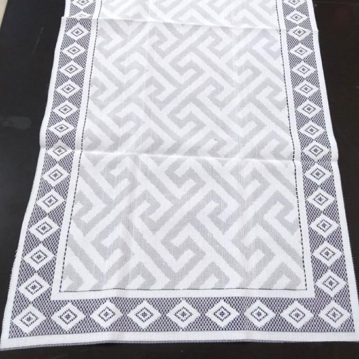 Taplak Meja Tamu Putih 40 X 100 Cm - Taplak Meja Tamu Renda
