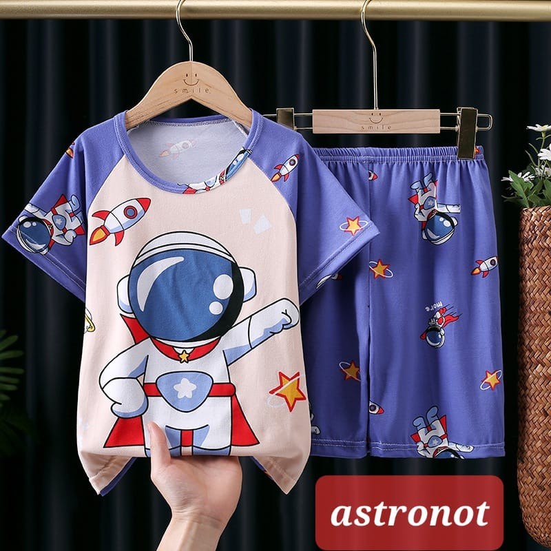 SETELAN SANTAI ANAK CEWEK COWOK BAJU TIDUR IMPOR MOTIF LUCU ADEM NYAMAN