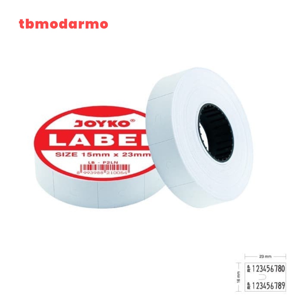 Kertas Label Harga 2 Line Joyko LB-P2LN 6600 Per Pcs