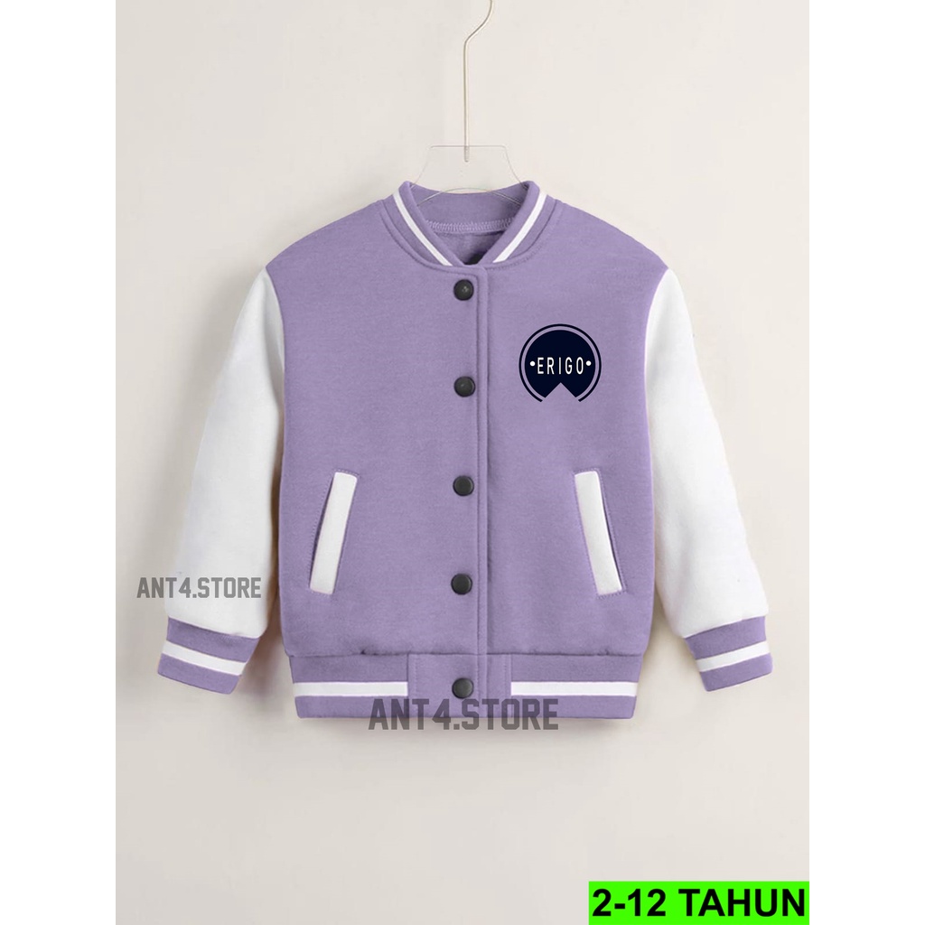 JAKET BASEBALL ANAK UMUR 2 - 12 TAHUN JACKET ANAK LAKI LAKI PEREMPUAN ERIGO