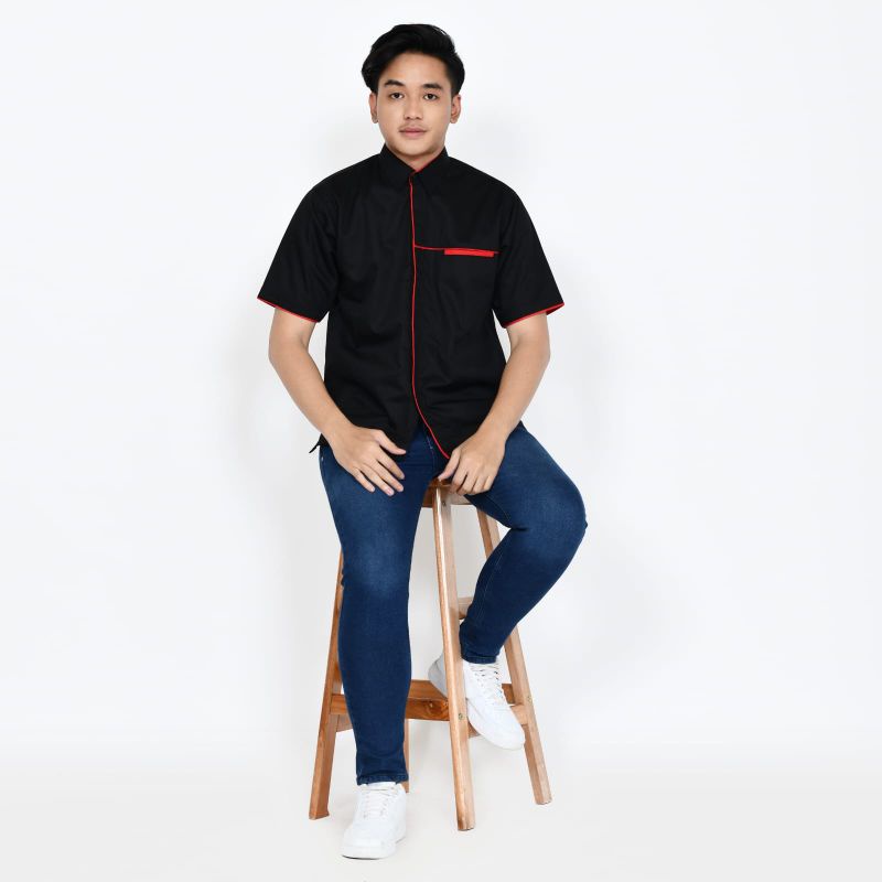 Pakaian Kerja Pria/Pakaian Kerja Custom Bordir/Baju Kerja/Baju Kerja Pria Lengan Pendek/Baju Kerja Pria Lapangan/Seragam Pria Kantor