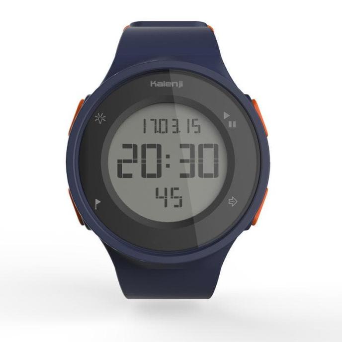 Kalenji W500M Jam Tangan Digital Timer Waterproof - Biru Orange
