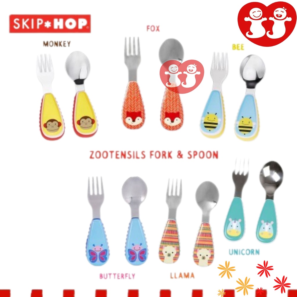 Skiphop Zoo Utensil (Spoon &amp; Fork)
