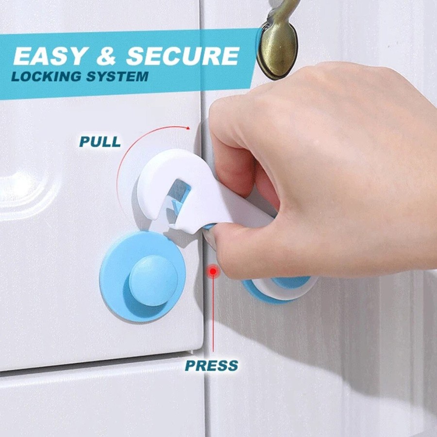 Kunci Pengaman Pintu Laci Safe Lock Pengait Pintu Lemari Kulkas Safety Lock Baby Protector Pengaman Bayi